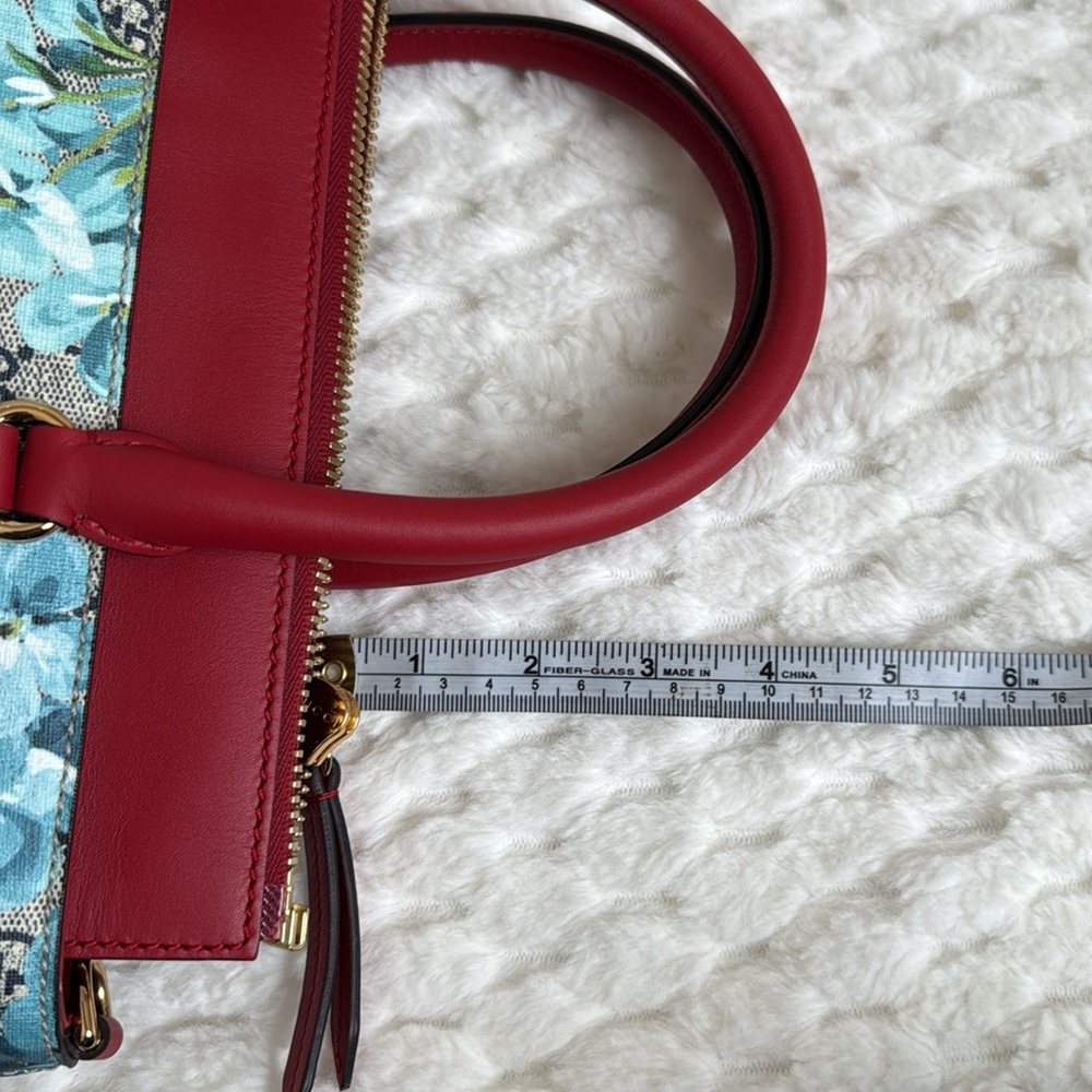 Gucci Blooms GG Floral Supreme Canvas Leather Handbag-546316-Authentic-NWT - Picture 14 of 16